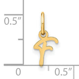 14k Yellow Gold Dancer Charm Pendant, Stylized Ballet Figure in Motion Design