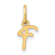 14k Yellow Gold Dancer Charm Pendant, Stylized Ballet Figure in Motion Design