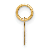 14k Yellow Gold Script Q Initial Pendant, Polished Cursive Letter Charm for Women