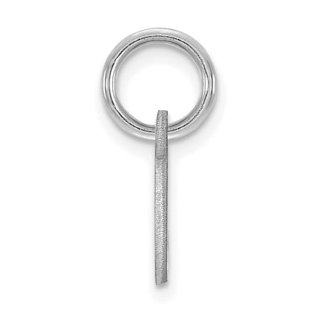 Upper case Letter C Initial Charm Pendant in Real 14k White Gold