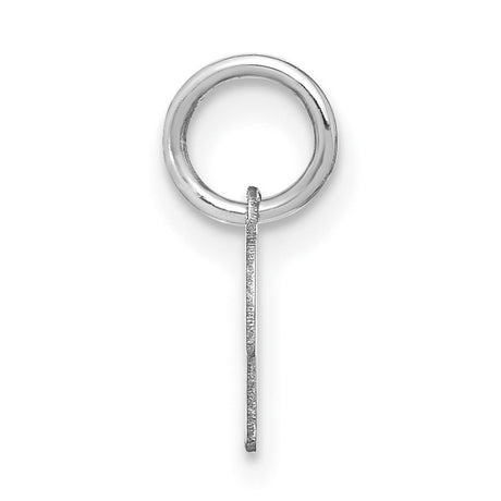 Upper case Letter K Initial Charm Pendant in Real 14k White Gold