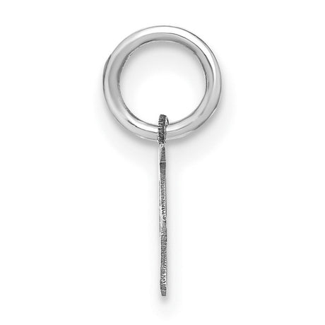 Upper case Letter P Initial Charm Pendant in Real 14k White Gold