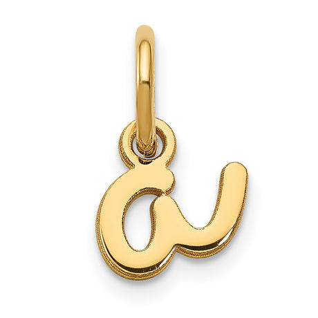 14k Yellow Gold Omega Pendant Charm, Greek Letter Jewelry, Symbol of Eternity and Completion