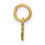 14k Yellow Gold Script Initial E Pendant, Cursive Letter Charm for Necklace or Bracelet