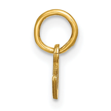 14k Yellow Gold Script Initial E Pendant, Cursive Letter Charm for Necklace or Bracelet