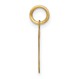 14k Yellow Gold Letter G Pendant Charm, Polished Lowercase Script Initial for Women and Unisex Wear