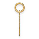 14k Yellow Gold Initial H Pendant Charm, Cursive Script Letter Jewelry for Women or Unisex