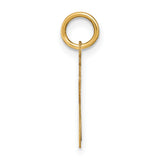 14k Yellow Gold Pendant Charm with Script Letter J Design, Polished Initial Jewelry for Women