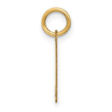 14k Yellow Gold Letter K Pendant Charm, Script Alphabet Monogram Jewelry for Women