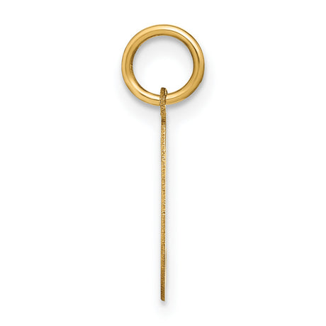 14k Yellow Gold Script Letter L Pendant Charm, Cursive Initial Monogram Jewelry for Women