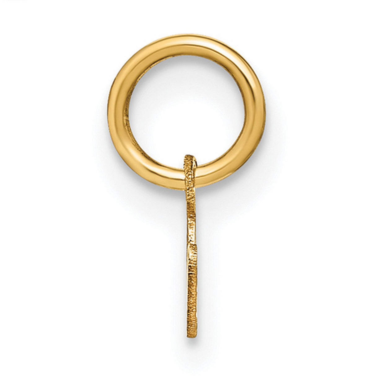 14k Yellow Gold Script Letter N Pendant, Cursive Initial Charm for Women