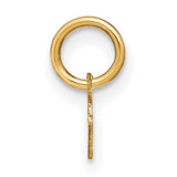 14k Yellow Gold Script Letter N Pendant, Cursive Initial Charm for Women