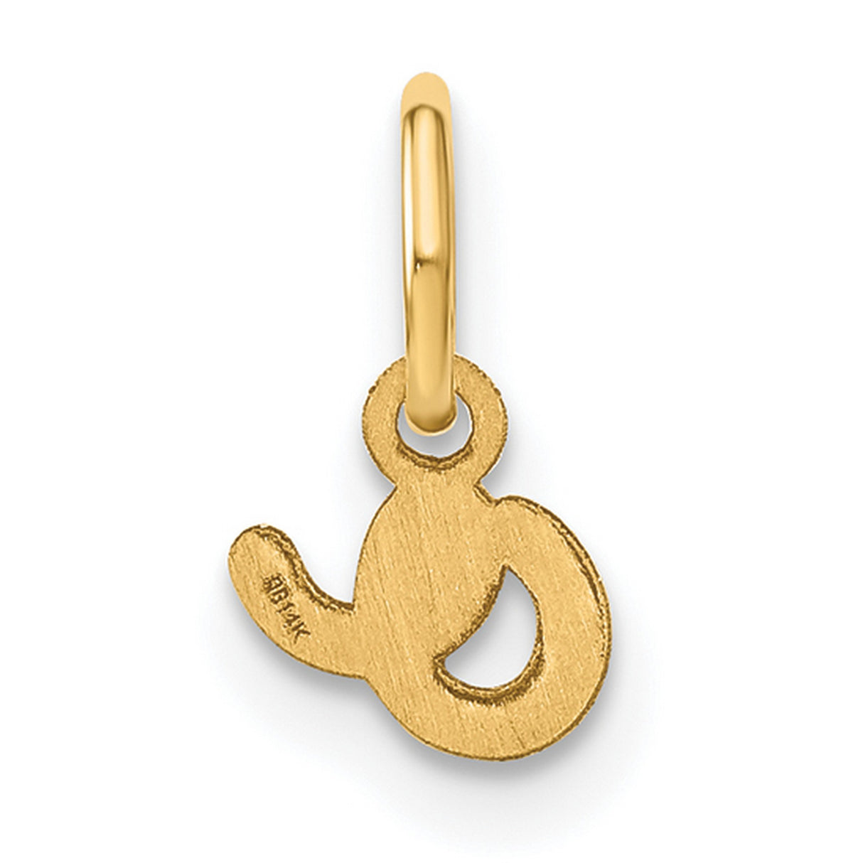 14k Yellow Gold Ampersand Symbol Pendant Charm, Minimalist Connection and Unity Jewelry
