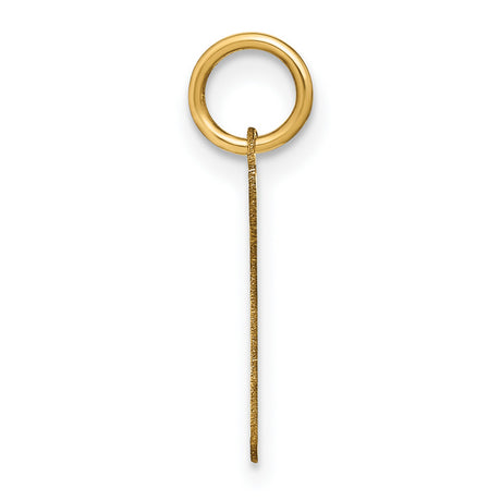 14k Yellow Gold Script Initial P Pendant, Polished Cursive Letter Charm for Women