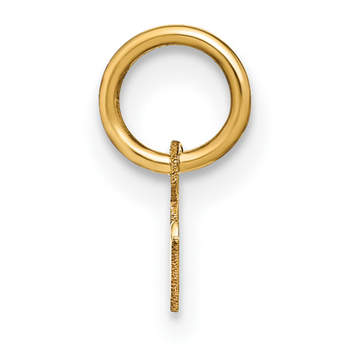 14k Yellow Gold Om Pendant, Modern Hindu Symbol, Yoga and Meditation Spiritual Charm for Women