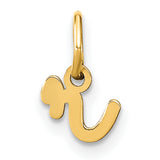 14k Yellow Gold Om Pendant, Modern Hindu Symbol, Yoga and Meditation Spiritual Charm for Women