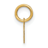 14k Yellow Gold Script Letter J Pendant, Polished Initial Charm for Women