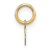 14k Yellow Gold Lowercase Script W Pendant, Dainty Initial Charm, Minimalist Monogram Jewelry