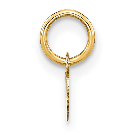 14k Yellow Gold Lowercase Script W Pendant, Dainty Initial Charm, Minimalist Monogram Jewelry