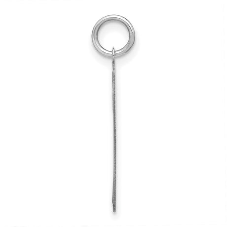 14k White Gold Script Initial F Pendant, Cursive Letter Charm for Women
