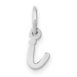 14k White Gold Letter J Pendant Charm, Dainty Lowercase Initial Jewelry for Women or Unisex Wear