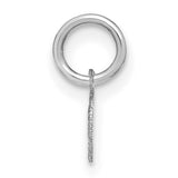 14k White Gold Virgo Zodiac Pendant, Polished Astrology Charm for Women
