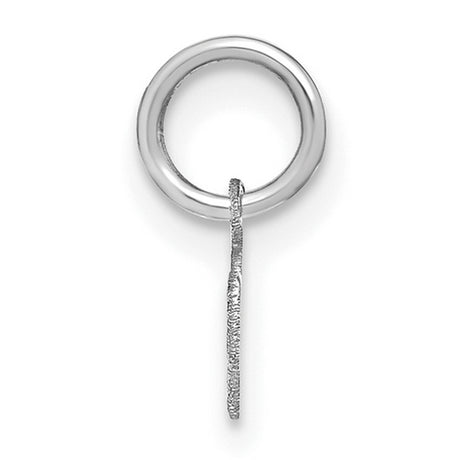 14k White Gold Virgo Zodiac Pendant, Polished Astrology Charm for Women