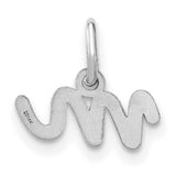 14k White Gold Virgo Zodiac Pendant, Polished Astrology Charm for Women