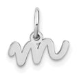 14k White Gold Virgo Zodiac Pendant, Polished Astrology Charm for Women