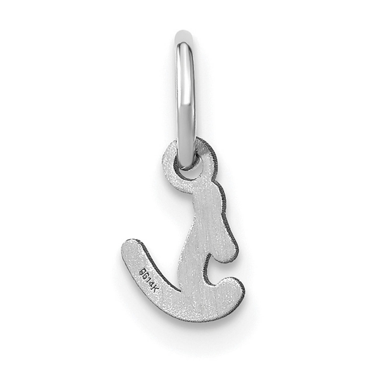 14k White Gold Kangaroo Charm Pendant, Animal Silhouette Jewelry for Women or Unisex