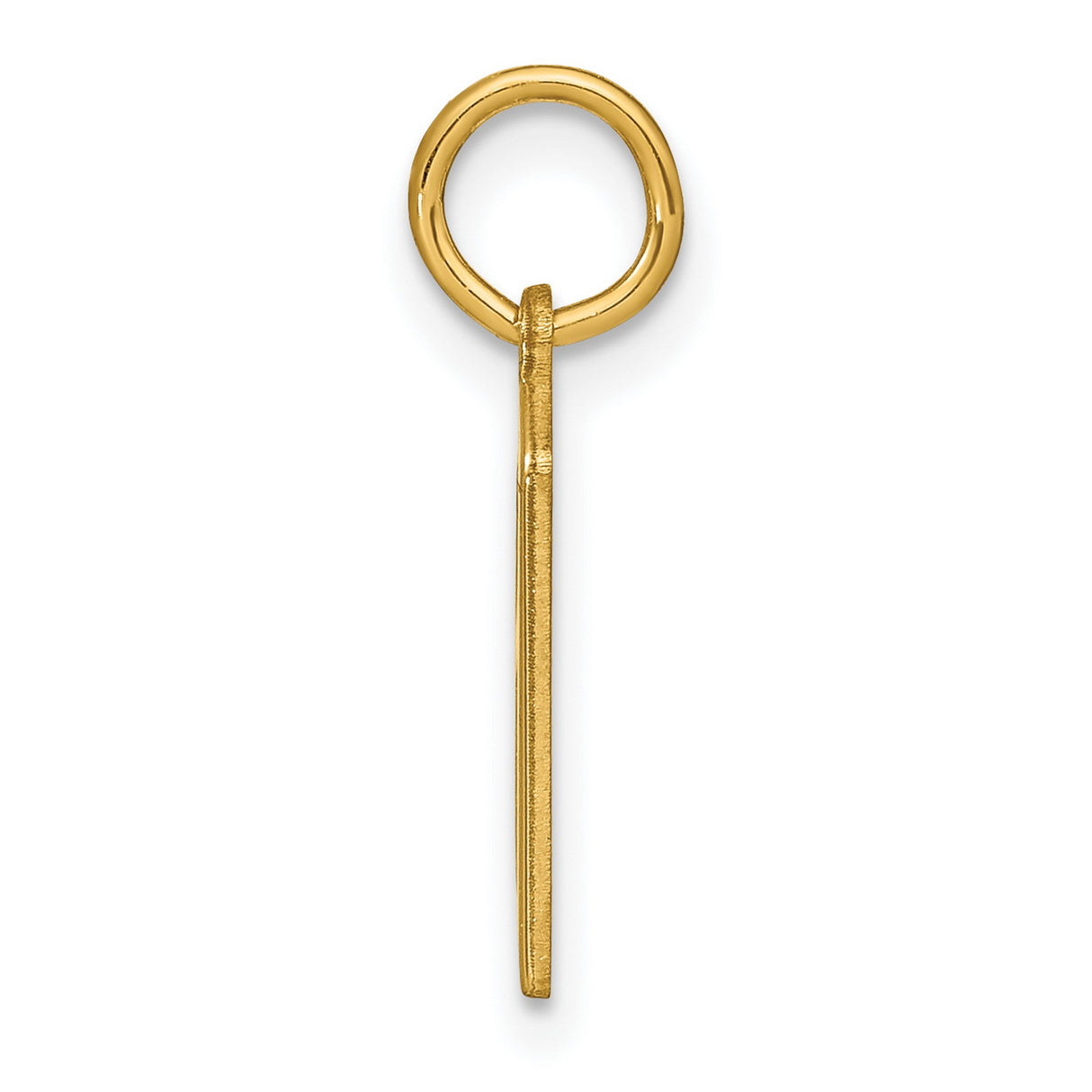 14k Yellow Gold Initial A Pendant Charm, Modern Angular Letter Design for Women or Unisex Wear