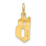 14k Yellow Gold Letter B Pendant Charm, Bold Stylized Initial Monogram for Men or Women