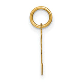 14k Yellow Gold Aleph Pendant, Hebrew Letter Charm Symbolizing Faith and Unity