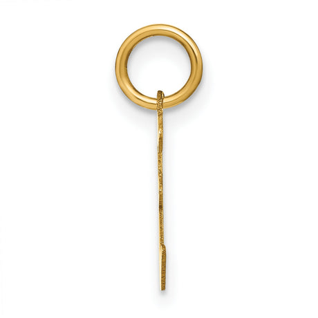 14k Yellow Gold Aleph Pendant, Hebrew Letter Charm Symbolizing Faith and Unity