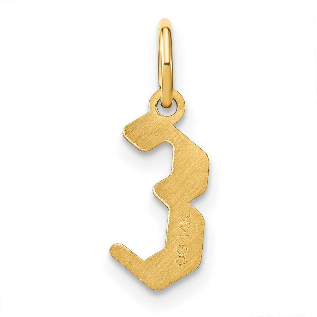 14k Yellow Gold Aleph Pendant, Hebrew Letter Charm Symbolizing Faith and Unity