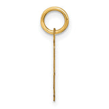 14k Yellow Gold Letter F Pendant Charm, Polished Script Initial Design for Women or Unisex Wear