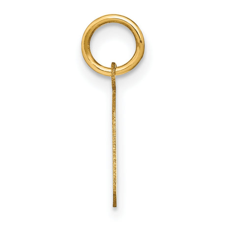 14k Yellow Gold Gimel Pendant, Hebrew Letter Symbol, Jewish Faith Unisex Charm