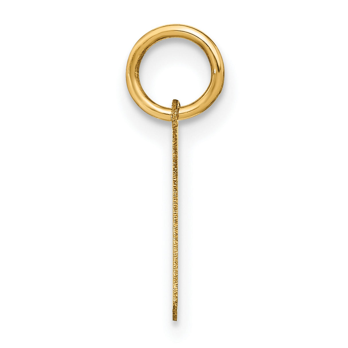 14k Yellow Gold Letter H Pendant, Block Initial Charm, Flat Modern Monogram Design for Women and Men