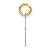 14k Yellow Gold Letter J Pendant Charm, Polished Dainty Alphabet Jewelry for Women or Unisex