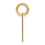 14k Yellow Gold Letter K Pendant, Old English Script Alphabet Charm, Gothic Monogram Jewelry