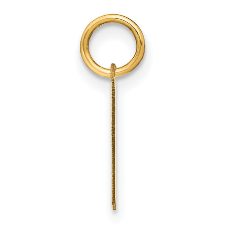 14k Yellow Gold Letter K Pendant, Old English Script Alphabet Charm, Gothic Monogram Jewelry