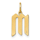 14k Yellow Gold Scorpio Pendant, Stylized M with Tail, Zodiac Astrology Jewelry for Women