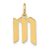 14k Yellow Gold Scorpio Pendant, Stylized M with Tail, Zodiac Astrology Jewelry for Women