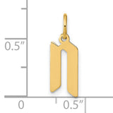 14k Yellow Gold Chai Pendant, Hebrew Life Symbol Charm, Minimalist Jewish Spiritual Jewelry