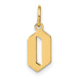14k Yellow Gold Pendant with Modern Hexagon Cutout Design, Minimalist Geometric Style