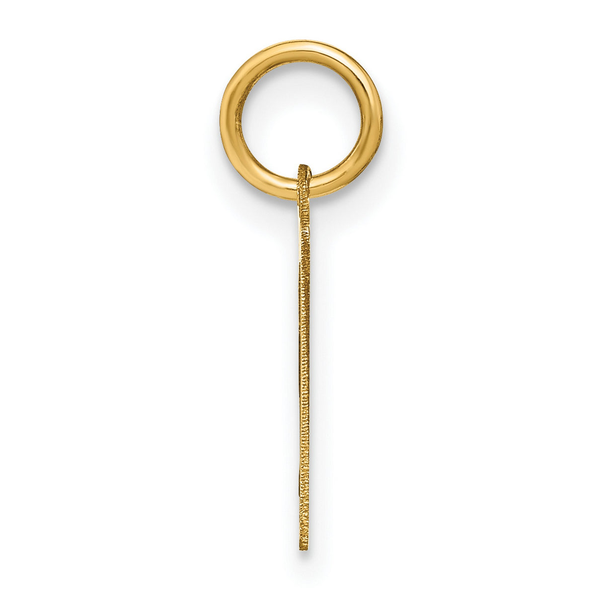 14k Yellow Gold Letter P Pendant Charm with Polished Cutout Initial Design