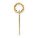 14k Yellow Gold Letter P Pendant Charm with Polished Cutout Initial Design