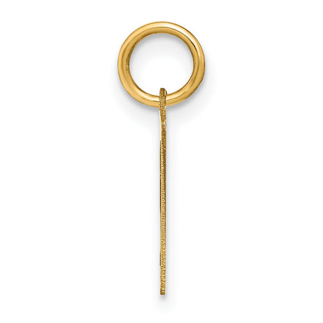 14k Yellow Gold Letter P Pendant Charm with Polished Cutout Initial Design