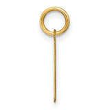 14k Yellow Gold Letter R Pendant, Flat Polished Modern Alphabet Charm for Men and Women