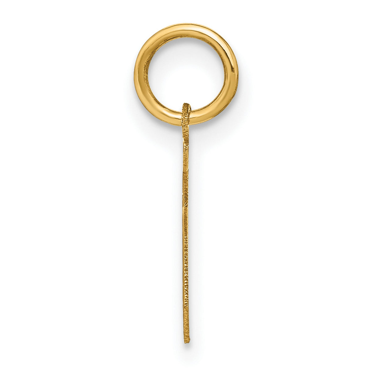 14k Yellow Gold Number Five Pendant Charm, Bold Angular Unisex Number Jewelry